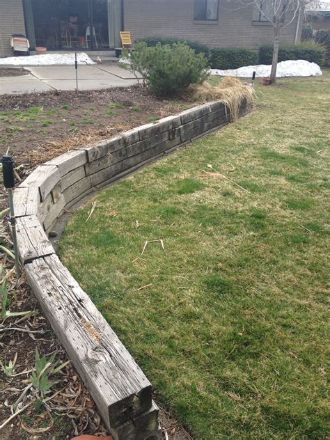 railroad tie retaining wall replacement